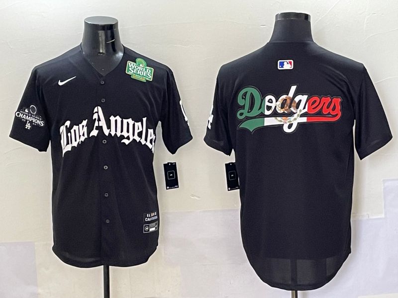 Men Los Angeles Dodgers Blank Black Five generations Joint Name 2025 Nike MLB Jersey style 55->los angeles dodgers->MLB Jersey